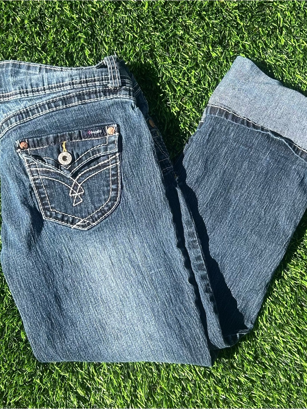 2000s Women's Blue Denim capris